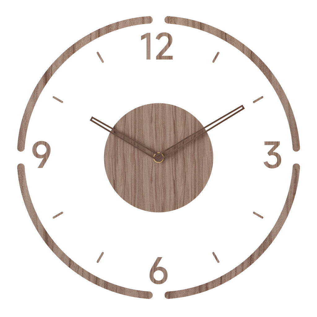 Transparent Acrylic Wall Clock – Silent Non-Ticking Wooden Design